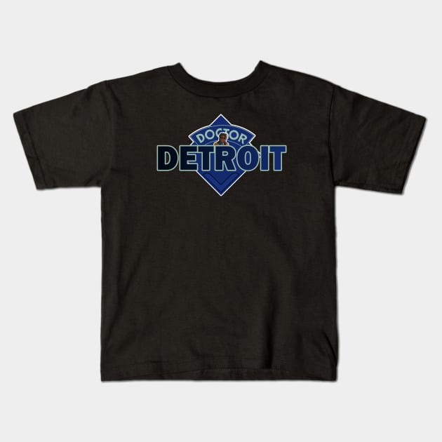 Doctor Detroit - Doctor Who Style Logo Kids T-Shirt by RetroZest